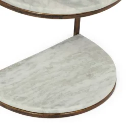 33.5" Bainville Modern Glam Handcrafted Marble Half Round Etagere Bookcase Natural White/Antique Brass - Christopher Knight Home 10 33.5" Bainville Modern Glam Handcrafted Marble Half Round Etagere Bookcase Natural White/Antique Brass - Christopher Knight Home -Living Room Furniture Store GUEST 81ab22e6 eb7f 4b88 9722 a7abae7555a6