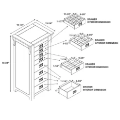 Delia Jewelry Armoire Brown - Powell Company -Living Room Furniture Store GUEST 83671e5f f20a 4898 93ee 3b153b1c74be