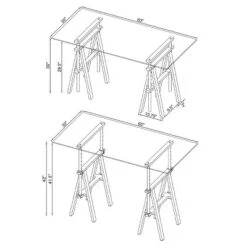 Statham Glass Top Adjustable Sawhorse Standing Desk Chrome - Coaster 13 Statham Glass Top Adjustable Sawhorse Standing Desk Chrome - Coaster -Living Room Furniture Store GUEST 83fa6233 ac1f 4164 8445 30e244687000
