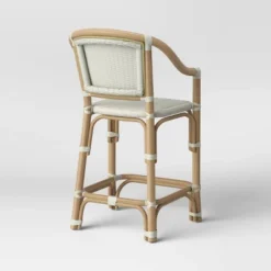 Parksley Rattan And Woven Counter Height Barstool White - Threshold™ -Living Room Furniture Store GUEST 85a3cbc1 515c 4385 be24 e88f92678a50