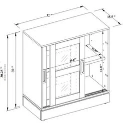 32" Promontory Sliding Glass 2 Door Cabinet - Threshold™ Designed With Studio McGee 19 32" Promontory Sliding Glass 2 Door Cabinet - Threshold™ Designed With Studio McGee -Living Room Furniture Store GUEST 886a1690 8c08 4bfa 84cf 5fb1b76c3fe4