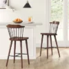 Delway Curved Back Mixed Material Counter Height Barstool Walnut - Threshold™ -Living Room Furniture Store GUEST 8d5acda5 0082 43c7 bb92 8cea3fd0ee25