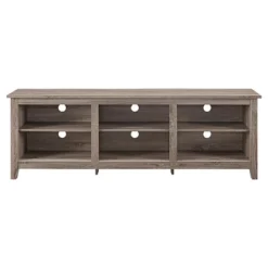 Transitional 6 Cubby Wood Open Storage Wood TV Stand For TVs Up To 80"- Saracina Home -Living Room Furniture Store GUEST 8dce3bb7 2788 4970 a5b6 b99a90dd62ca