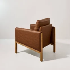 Faux Leather Upholstered Accent Arm Chair - Cognac - Hearth & Hand™ With Magnolia -Living Room Furniture Store GUEST 8dd6e260 8922 4383 a370 058b5ae59a93