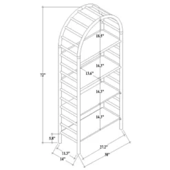 72" Holladay Curved Wooden Bookcase - Threshold™ Designed With Studio McGee -Living Room Furniture Store GUEST 907a020b f8bd 48ff ad78 2332a2c16f0a