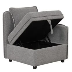 122.8" Minimalist Convertible Modular Sofa, Upholstered Sectional Sofa Couch With 5 Pillows-ModernLuxe -Living Room Furniture Store GUEST 91e3b404 7796 44c2 a384 ec2063b2ed7a