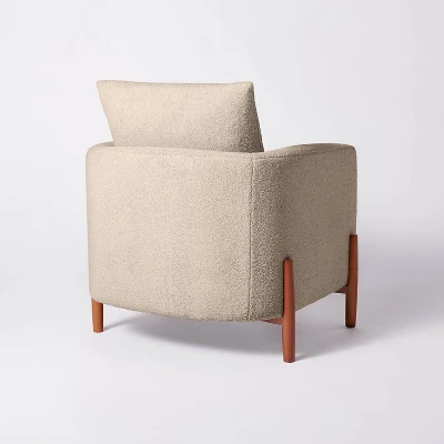 Elroy Faux Shearling Accent Chair With Wood Legs - Threshold™ Designed With Studio McGee 5 Elroy Faux Shearling Accent Chair With Wood Legs - Threshold™ Designed With Studio McGee - Image 3