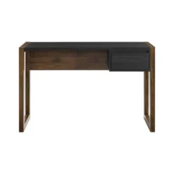 Claudine Chic Two-Tone Writing Desk With Grooved Drawer - Saracina Home