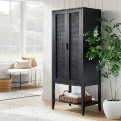 Living Room Furniture Store 11 66" East Bluff Woven Cabinet Black - Threshold™ Designed With Studio McGee