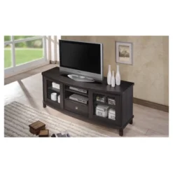 Walda Wood Cabinet With 2 Sliding Doors And 1 Drawer TV Stand For TVs Up To 60" Dark Brown/Gray - Baxton Studio 9 Walda Wood Cabinet With 2 Sliding Doors And 1 Drawer TV Stand For TVs Up To 60" Dark Brown/Gray - Baxton Studio -Living Room Furniture Store GUEST 9f09957a a777 49ef 99ba 842d275e8cda