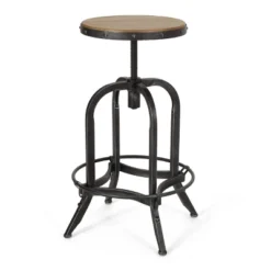 2pc Farmdale Industrial Firwood Adjustable Height Swivel Counter Height Barstools Antique Natural/Pewter - Christopher Knight Home -Living Room Furniture Store GUEST a3ad2250 e107 46f8 b155 fb14e222957c