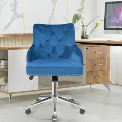 Tangkula Velvet Desk Chair Upholstered 360°Swivel Height Adjustable Rolling Office Chair For Office Bedroom Living Room 14 Tangkula Velvet Desk Chair Upholstered 360°Swivel Height Adjustable Rolling Office Chair For Office Bedroom Living Room -Living Room Furniture Store GUEST a867090d c5e7 46a7 b203 9413c5456318