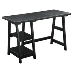 Designs2Go Trestle Desk With Shelves - Breighton Home 24 Designs2Go Trestle Desk With Shelves - Breighton Home -Living Room Furniture Store GUEST aa86743b 8e79 40c2 a6bb 7fbdc03f49ae
