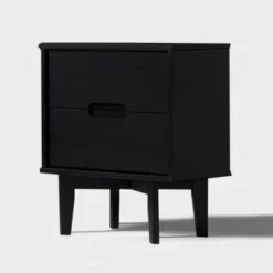 Mid-Century Modern Wood Nightstand - Saracina Home -Living Room Furniture Store GUEST ac2c7f4e acf2 4034 9a9b 9e38eef4eb3f
