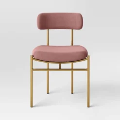 Orion Luxe Dining Chair With Brass Legs Blush Velvet - Threshold™ -Living Room Furniture Store GUEST b6e3bdf7 53ea 444b 9c44 2ef4224250bc