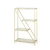 Kokesh Modern Glam Tempered Glass 3 Shelf Asymmetrical Bookcase Gold - Christopher Knight Home -Living Room Furniture Store GUEST b6edcb18 234e 4d42 bf70 c072317c943f