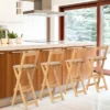 Costway Set Of 4 Bamboo Folding Barstools Counter Height Dining Chairs Installation Free -Living Room Furniture Store GUEST b8715a6f 722b 4892 aed6 84490194a6a2