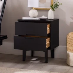 Mid-Century Modern Wood Nightstand - Saracina Home -Living Room Furniture Store GUEST bb8cd0af 9f2f 4c69 916e ce68660dee05