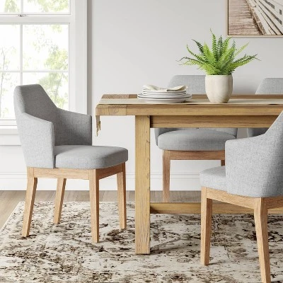 Kinston Curved Back Upholstered Dining Chair - Threshold™ 3 Kinston Curved Back Upholstered Dining Chair - Threshold™