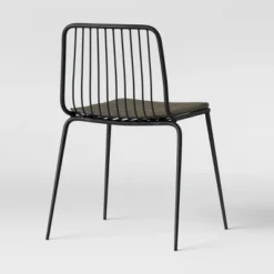 Set Of 2 Sodra Rounded Seat Wire Dining Chair Black - Threshold™ -Living Room Furniture Store GUEST beee2ef8 8c06 41f9 85cc 368726c46ac7