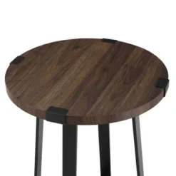 Wrightson Urban Industrial Faux Wrap Leg Round Side Table - Saracina Home -Living Room Furniture Store GUEST c41cbcad b877 4c26 8488 d58db3aa6ec4