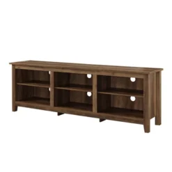 Transitional 6 Cubby Wood Open Storage Wood TV Stand For TVs Up To 80"- Saracina Home -Living Room Furniture Store GUEST c721382d 63e9 44f2 b465 86684712d38c