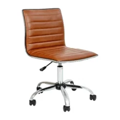Emma And Oliver Low Back Designer Armless Ribbed Swivel Task Office Chair -Living Room Furniture Store GUEST c95919a7 6736 4923 9f6b 28502bad4e52