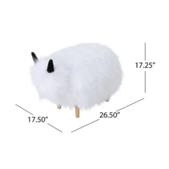 Levi Furry Yak Ottoman - Christopher Knight Home -Living Room Furniture Store GUEST cff58445 f91a 4324 a773 dc3d611540a2