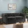 Brinkhaven Modern Glam Tufted Velvet Loveseat With Nailhead Trim - Christopher Knight Home -Living Room Furniture Store GUEST d44e181a 541e 4f63 b50e 90cbf8086668