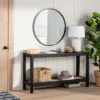Console Table With Woven Rattan Shelf Black - Threshold™ Designed With Studio McGee -Living Room Furniture Store GUEST d5ca4c7c 21dc 4418 b881 7ad5a979e147