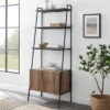 72" Open Shelf And Closed Storage Cabinet Ladder Bookcase - Saracina Home -Living Room Furniture Store GUEST d5ed9a6a d33c 44a1 8ab7 7d7146b0027f