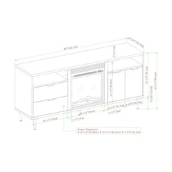 Ronan Modern Storage With Electric Fireplace TV Stand For TVs Up To 65" - Saracina Home -Living Room Furniture Store GUEST d88f95c5 b2a0 4d08 8b46 da4db4bc3efd