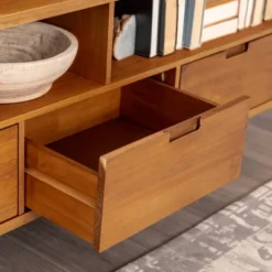 Cara Mid-Century Modern 3 Drawer TV Stand For TVs Up To 65" - Saracina Home -Living Room Furniture Store GUEST d8dec204 dc01 4192 bb09 5a087b69a706