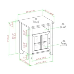 Transitional Classic Windowpane Storage Side Table - Saracina Home -Living Room Furniture Store GUEST dad8aa65 d963 49c7 bda3 78b3efe46282