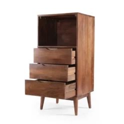 Rabun Handcrafted Mid-Century Modern Mango Wood 3 Drawer Chest Light Oak - Christopher Knight Home -Living Room Furniture Store GUEST dc59edd3 be23 4875 a2f3 7c638166947b