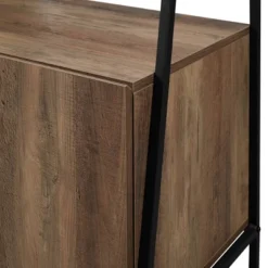 72" Open Shelf And Closed Storage Cabinet Ladder Bookcase - Saracina Home -Living Room Furniture Store GUEST ded49d99 27c1 4ea8 a1ba cd985adc4624