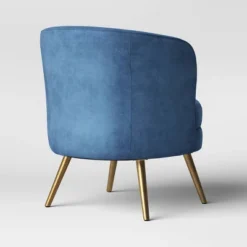 Beadle Accent Chair With Brass Leg Velvet Blue - Project 62™ -Living Room Furniture Store GUEST e11583ec 29c6 45c1 beb3 aaaa0bb28088