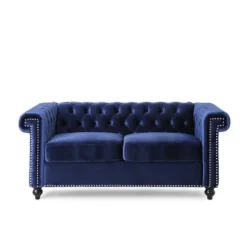 Brinkhaven Modern Glam Tufted Velvet Loveseat With Nailhead Trim - Christopher Knight Home -Living Room Furniture Store GUEST e6dbdeaf b34f 4bb9 8c55 a2bef1478ebe
