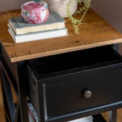 Set Of 2 Farmhouse Single Drawer V Frame Nightstands - Saracina Home -Living Room Furniture Store GUEST e8f7cdca 8d1e 40a3 a260 233a64853d0a