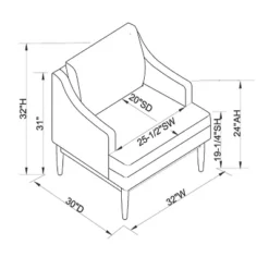 Howell Upholstered Accent Chair With Wood Base - Threshold™ Designed With Studio McGee -Living Room Furniture Store GUEST eaa765f5 26c5 4ecb 8f54 dd96378e2465