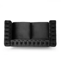 Brinkhaven Modern Glam Tufted Velvet Loveseat With Nailhead Trim - Christopher Knight Home -Living Room Furniture Store GUEST eca0083e 5ef9 4c65 8bae c89aa70087b7