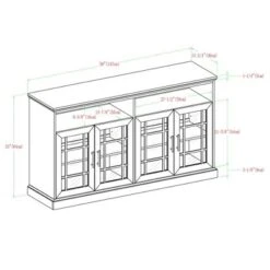 Transitional 4 Door Windowpane TV Stand For TVs Up To 65" - Saracina Home -Living Room Furniture Store GUEST ed2005eb 89f7 433b a81a f537715559df