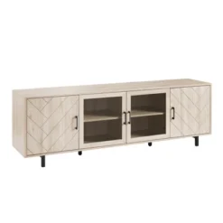 Vik Modern Boho 4 Door Herringbone TV Stand For TVs Up To 80" - Saracina Home -Living Room Furniture Store GUEST ed5d16ce 4150 442b 90cb a64eda002eff