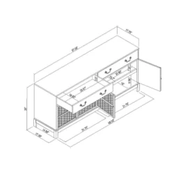Brandeis Woven TV Stand For TVs Up To 60" Brown - Threshold™ Designed With Studio McGee -Living Room Furniture Store GUEST edcf4db2 26a4 444b ba42 cd73d8a812f3