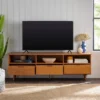 Cara 3 Drawer Mid-Century Modern 3 Drawer TV Stand For TVs Up To 80" - Saracina Home -Living Room Furniture Store GUEST f2077998 8439 4299 85cb 3212c3494482