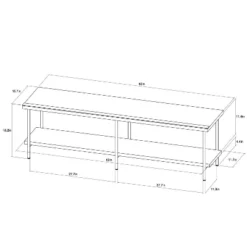 Wood And Metal TV Stand For TVs Up To 60" - Room Essentials™ -Living Room Furniture Store GUEST f2ab031b ee97 4ed0 a48d 1bc0bae2773f