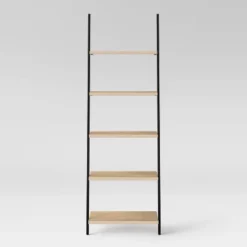 72" Loring 5 Shelf Leaning Bookshelf - Threshold™ -Living Room Furniture Store GUEST f4e96bb7 5cfd 4079 96b1 158103387d69