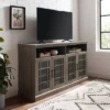 Transitional 4 Door Windowpane TV Stand For TVs Up To 65" - Saracina Home -Living Room Furniture Store GUEST f65e182b 32d5 42aa 9fc8 2e5b84107c24