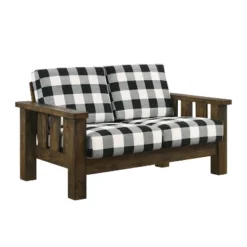 Jovie Gingham Rustic Loveseat - HOMES: Inside + Out -Living Room Furniture Store GUEST f87e61c3 1921 4258 978a 97d7b894f3c6