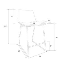 Bowden Faux Leather Counter Height Barstool - Threshold™ -Living Room Furniture Store GUEST fc17995b 497f 4a5a 958c c9c8bb9e68cc